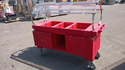 Large Rolling Buffet Style Food Cart 74x58x30