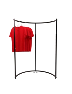 Half Round Black Clothing Rack 64"