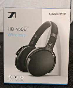 (1) SENNHEISER HD 450BT Bluetooth 5.0 Wireless Headphone W/ Active Noise Cancellation - 30-Hour Battery Life, USB-C Fast Charging, Virtual Assistant Button, Foldable - Black