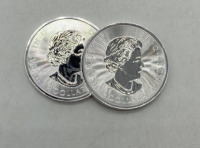 (2) 1/2 Troy Ounce Argent Pur Silver Coins