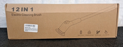 (1) 12-In-1 Cordless Electric Cleaning Brush & (1) Box Of Assorted Amazon Overstock