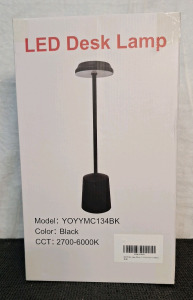 (1) LED Desk Lamp, Black & (1) Box Of Assorted Amazon Overstock