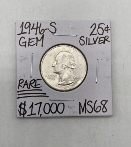 1946-S MS68 Rare Gem Silver Quarter
