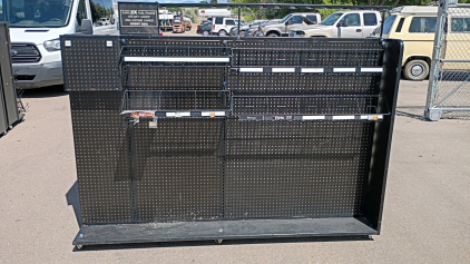 Rolling Display Rack Checkout Rack Pegboard Impulse Rack 87x24x67