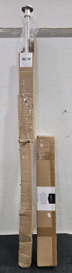 Long Adjustable Curtain Rod (Nickel) & Room Darkening Curtain Rod (Nickel) Unopened Box