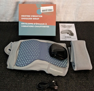 (1) Cordless Shoulder Heating Pad, Heated Shoulder Wrap W/ Vibration, Shoulder Massager Heated Shoulder Brace For Women Men