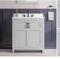 Style Selections Bathroom Vanity Lowry 31" Light Gray Single Sink with White Acrylic Top #5054890
