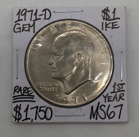 1971-D MS67 Rare Ike Eisenhower Dollar