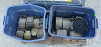 (1) Kenmore Range (2) Totes of Heavy Duty Straps - 4