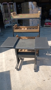 Crate Style Shelf Rack and Rolling Cart 31x54x17, 42x22x29