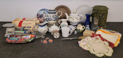 Teapots, Vintage Ice Bucket, Heart Rate Monitor, Decorative Items And Other Vintage Things
