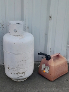 Propane Tank & Small Gas Can