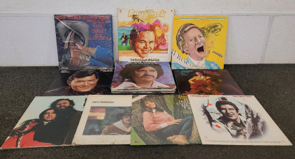 (18) Vinyl Records, Including Roy Clark, Don Gibson, Tammy Wynette, Jerry Lee Lewis, And More