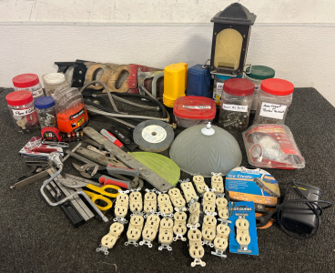 Tools Including Saws, Assortment Of Nuts, Bolts & Screws, Bits, Hand Tools, Outlets & More