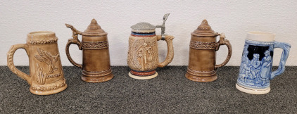 AVON Country and Western Music Lidded Stein - Brazil - 1994 And Other Steins