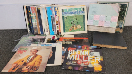 Vinyl Records, Including Roy Clark, Buck Owens, Honky Tonk, Glen Miller, Ernest Tubb, And More
