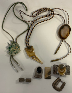 Bolo Ties & Belt Buckles / Clasps With Colorful Stone Clasps