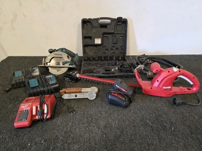 Maddox Front Wheel Drive Bearing Remover and Installer Kit, Makita Brushless Saw with 1 Battery and 2 Chargers, Homestead Hedge Trimmer and More!