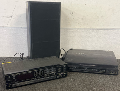 Vintage Kenwood KD-65F turntable With Vintage Kenwood Reciever & Paradigm 9SE MkII speaker