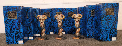 (12) Skull And Snakes Candle Holders