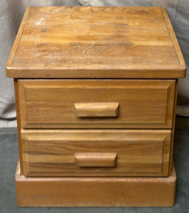 2-Drawer Wooden Nightstand