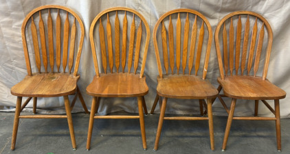 (4) Matching Wood Dining Chairs