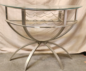 Modern Glass Top Console Table