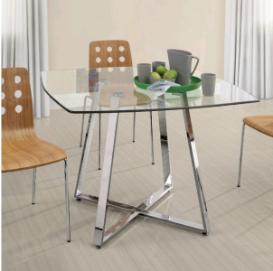 Chrome Lemon Drop Dining Table