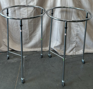 (2) Rolling Waste Basket Frames