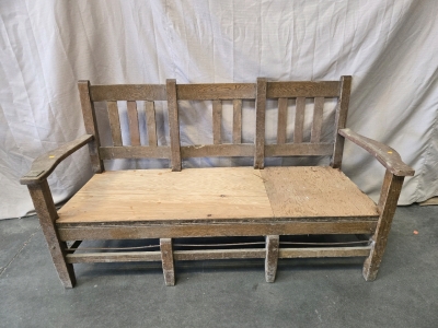 Antique Handmade Wood Bench