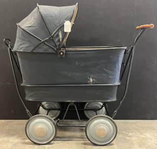 Vintage Trav-L-Eez Baby Carriage &mdash; Steel Frame, Detatches For Auto-Use