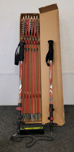 Vintage Arrows, 50/2 Ranging Mini Rangefinder, And Yukon Trekking Poles