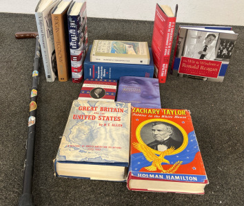 Government Books And A Cane