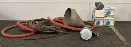 Spray paint gun, Electrical wires, L Ruler, Face Mask