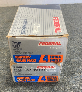 (2) Boxes of Federal 7mm REM