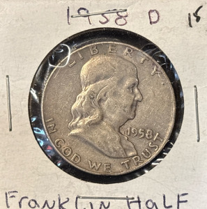 1958 D Liberty Franklin Half Dollar