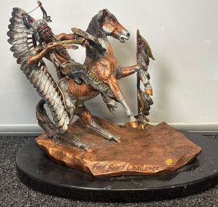 C.A.Pardell Legends Crazy Horse Sculpture Indomitable Native American Limited Edition 258 Out Of 950