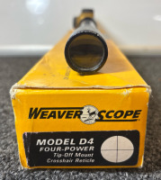 Vintage Ray-Ban Sunglasses By Bausch&Lomb And Antique Weaver Scoop Model D4 Four-Power Tip Off Mount Crosshair Reticle - 4