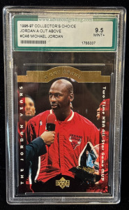 Advanced Grading 9.5 Gem Mint 1996-97 Collectors Choice &ldquo;Micheal Jordan&rdquo; Card