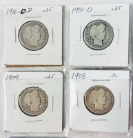 (9) Vintage Barber US Quarters (1899-1916) - 2