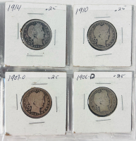 (9) Vintage Barber US Quarters (1899-1916) - 3