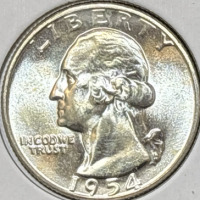 1954 MS66 Gem Silver Washington Quarter - 3