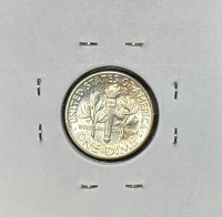 1954 MS65FB Full Bands Gem Silver Dime - 2