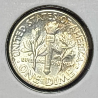 1954 MS65FB Full Bands Gem Silver Dime - 4