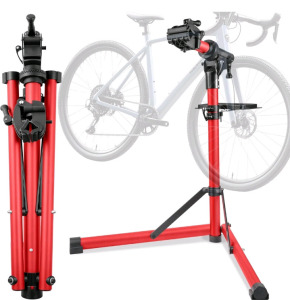 Heavy Duty E Bike Repair Stand (Max 110 lbs) - Portable Bicycle Stand Maintenance Workstand Aluminum Made For Electric Bikes, Mountain Bike and Road Bike