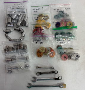 1.5&rdquo; Diamond Polishing Discs - 50 Grit, 100 Grit, 200 Grit, 300 Grit, 500 Grit, 800 Grit, 1000 Grit, 1500 Grit, 2000 Grit and 3000 Grit, Variety of Sockets and Wrenches.