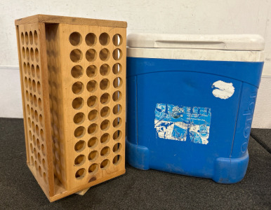 Igloo Roling Cooler With Handle And Spinning Spice Rack 1&rsquo; 10&rdquo; Tall, 10&rdquo; Wide