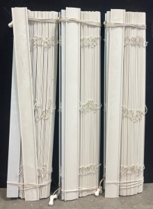 (3) Windows West Blinds / Shades In Cream Color