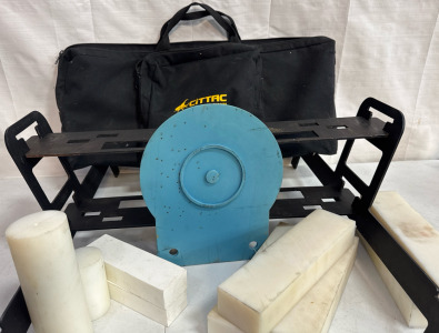 Cittac Portable Steel Target and Black Carrying Case and White HDPE (High Density Polyethylene) Rectangular Bars.