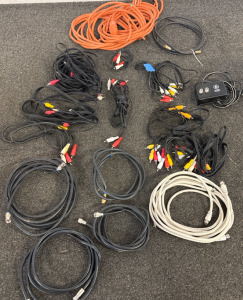 (1) Flower Basket, (1) Easter Basket with Easter egg coloring papers. (1) Easter Tree Decor, (4)Clay Decor, Audio wires /Equipment wirings and a amplifier.